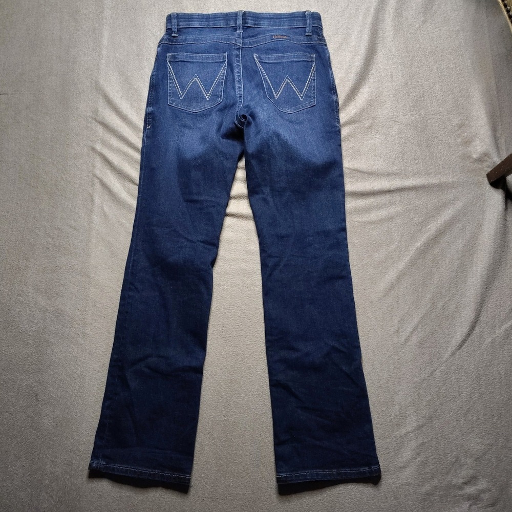 Wrangler Willow Riding Jeans Fitted Seat Higher Back Dark Wash Denim 7x32 - Picture 5 of 7